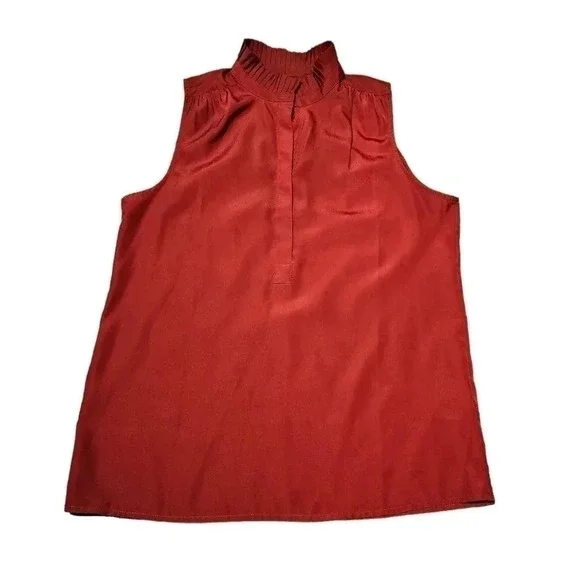 J. Crew Sleeveless Blouse/Shirt - Size 4 - Red Burgundy - Picture 1 of 3